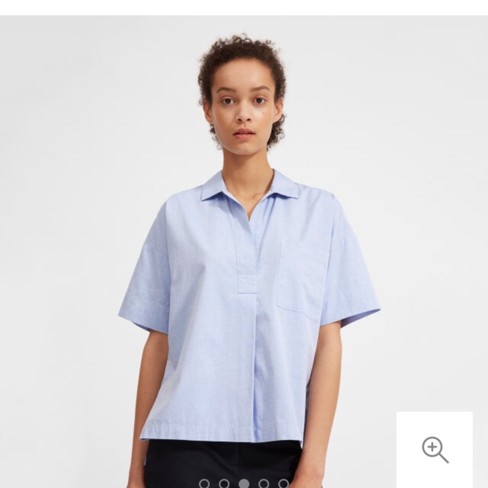 Everlane Cotton Short-Sleeve Popover Shirt